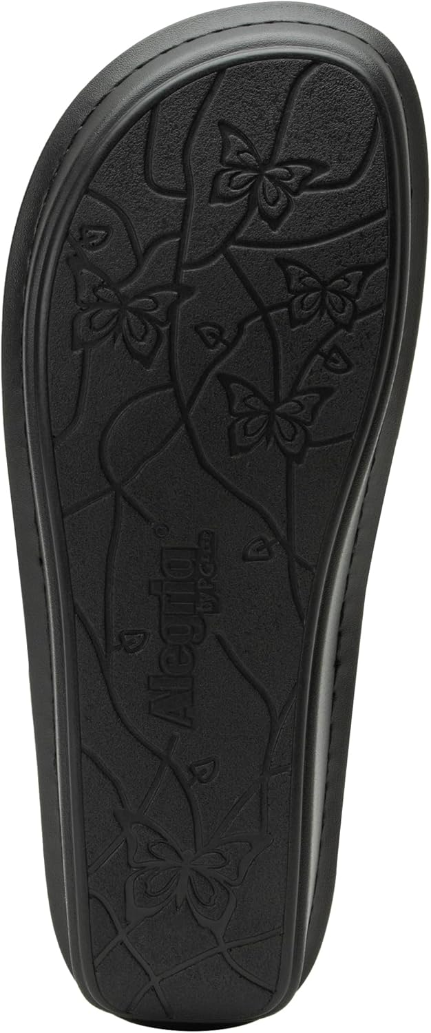 Alegria Women Vella - Timeless Comfort, Arch Support and Travel Style - Casual Flip Flop Slide for Everyday Elegance - Lightweight Leather Thong Sandal
