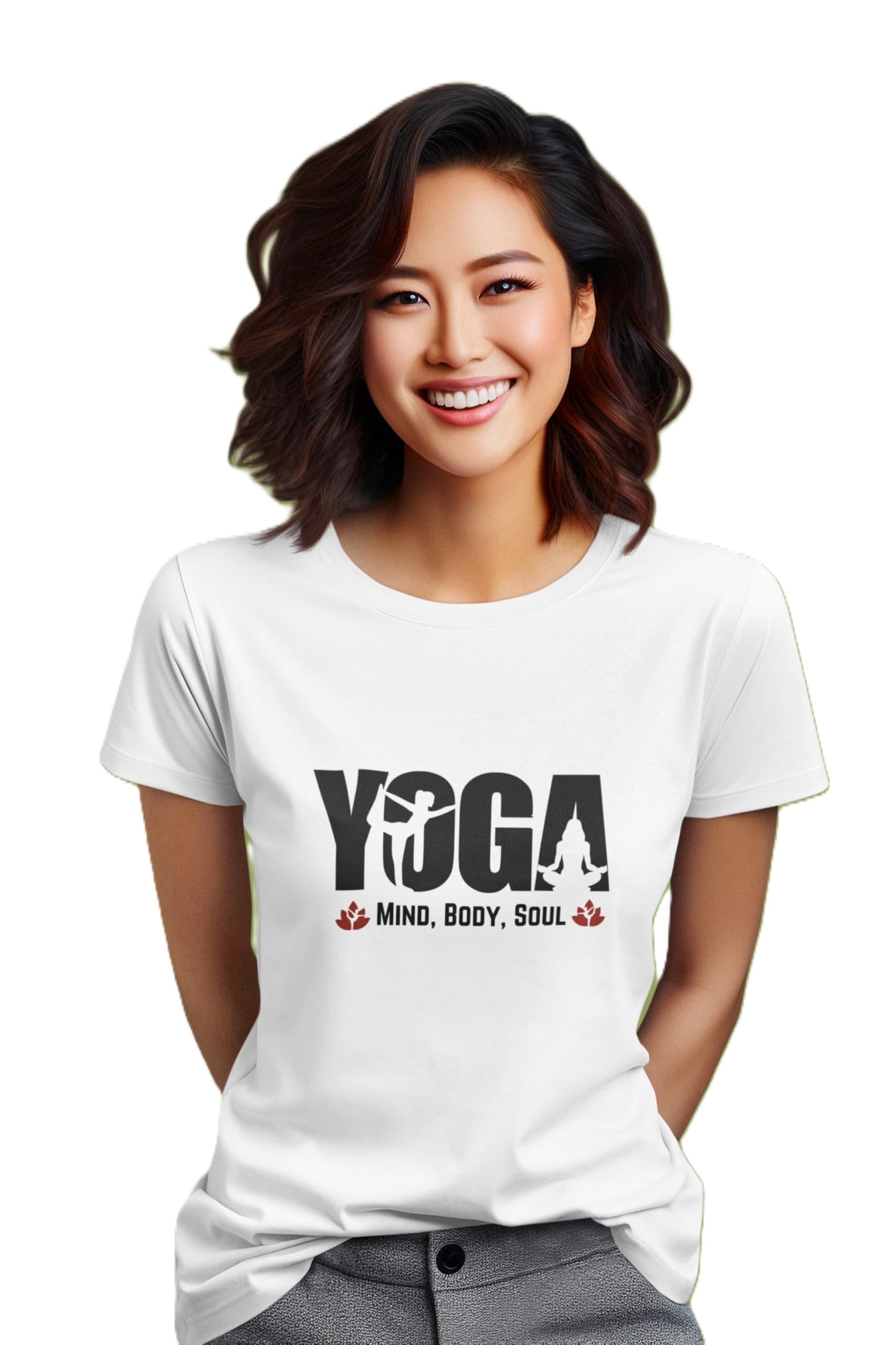 styleence International Yoga Day Printed Women Round Neck Half Sleeve Cotton T-Shirt-picture-13