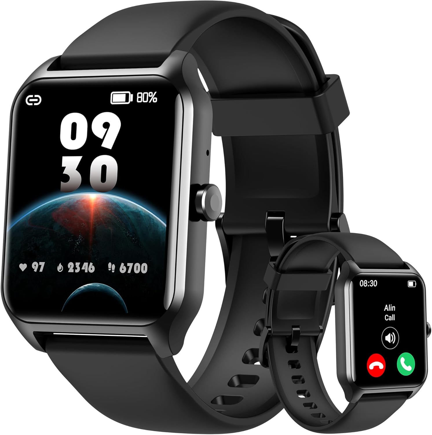 Smart Watch for Women Men iPhone & Android Compatible, 1.8″ Fitness & Sleep Tracker with Calls/Text, Smartwatch IP68 Waterproof, 110+ Sport Modes, Heart Rate/SpO2 Monitor Smart Watch for Women Men iPhone & Android Compatible, 1.8″ Fitness & Sleep Tracker with Calls/Text, Smartwatch IP68 Waterproof, 110+ Sport Modes, Heart Rate/SpO2 Monitor