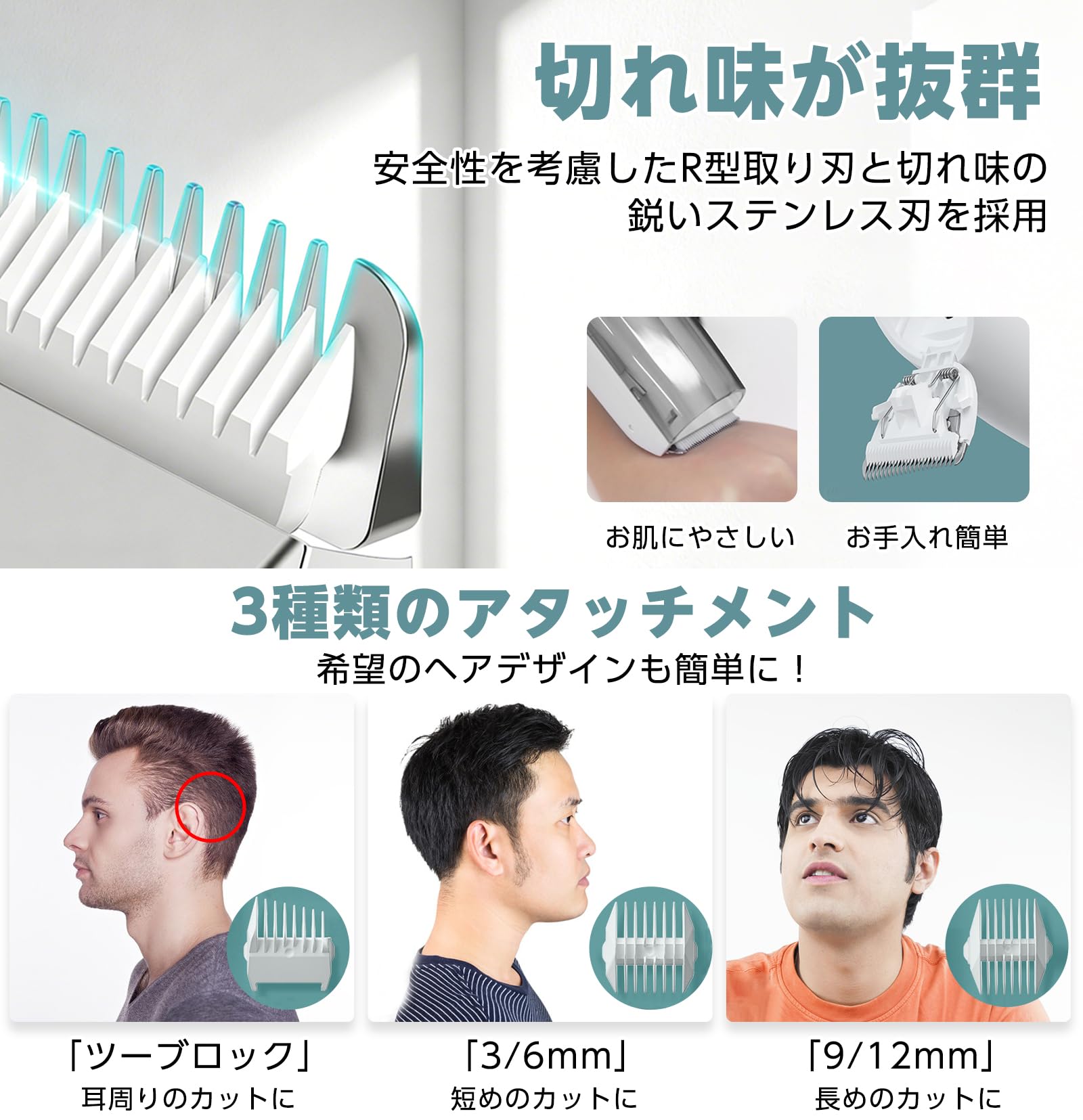 Amazon.co.jp: ZenCT 電動バリカン ヘアーカッター 吸引式 USB充電式