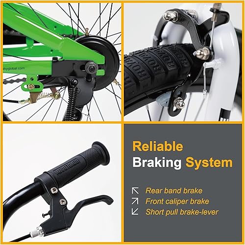 Miniatura 6 de RoyalBaby Kids Bike EZ Balance to Pedal Dual Handbrake Toddlers Boys Girls Bicycle 12-20 Inch for Age 3-10 Years