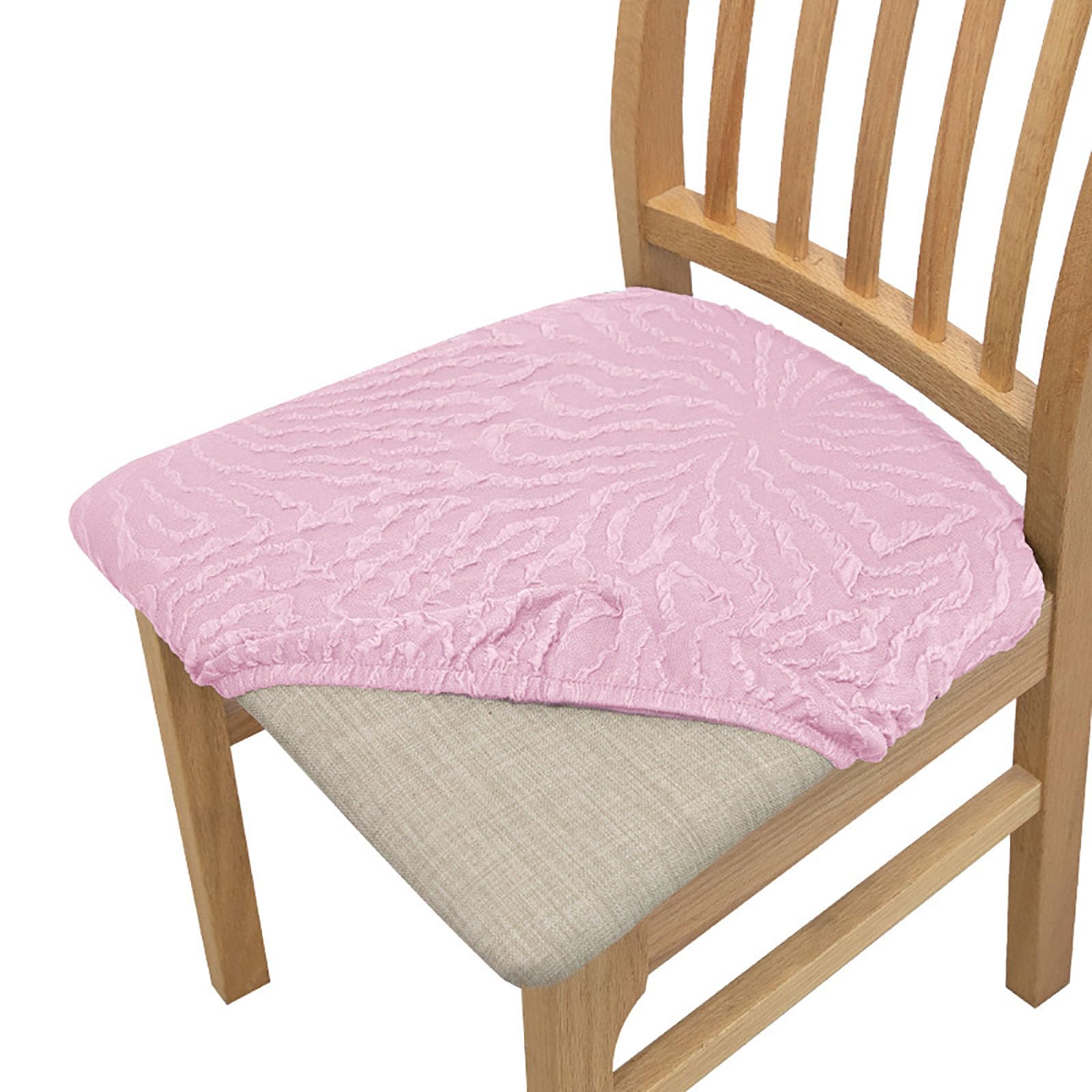 Housses de chaise salle à manger amovibles, protection de siège stretch rose