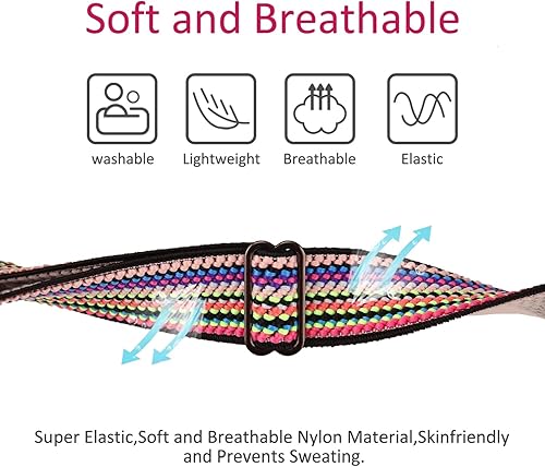 Miniatura 4 de Farluya Paquete de 3 correas de nailon compatibles con CanMixs P22KALINCO P22Popglory P22 para mujeres y hombres correa elástica de 0787in correa de