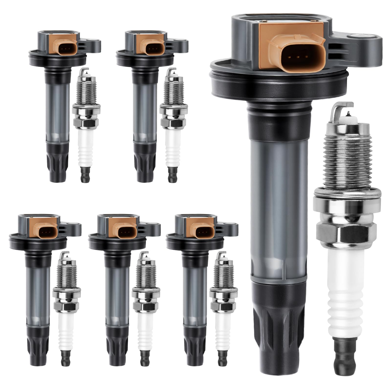 Photo 1 of 3-PINS UF646 Ignition Coil Pack 94372 Spark Plugs Compatible with Ecoboost 3.5L V6 Turbo Ford F150 Expedition Explorer Flex Taurus Transit & Lincoln MKS MKT 2011 2012 2013 2014 2015 2016 2017