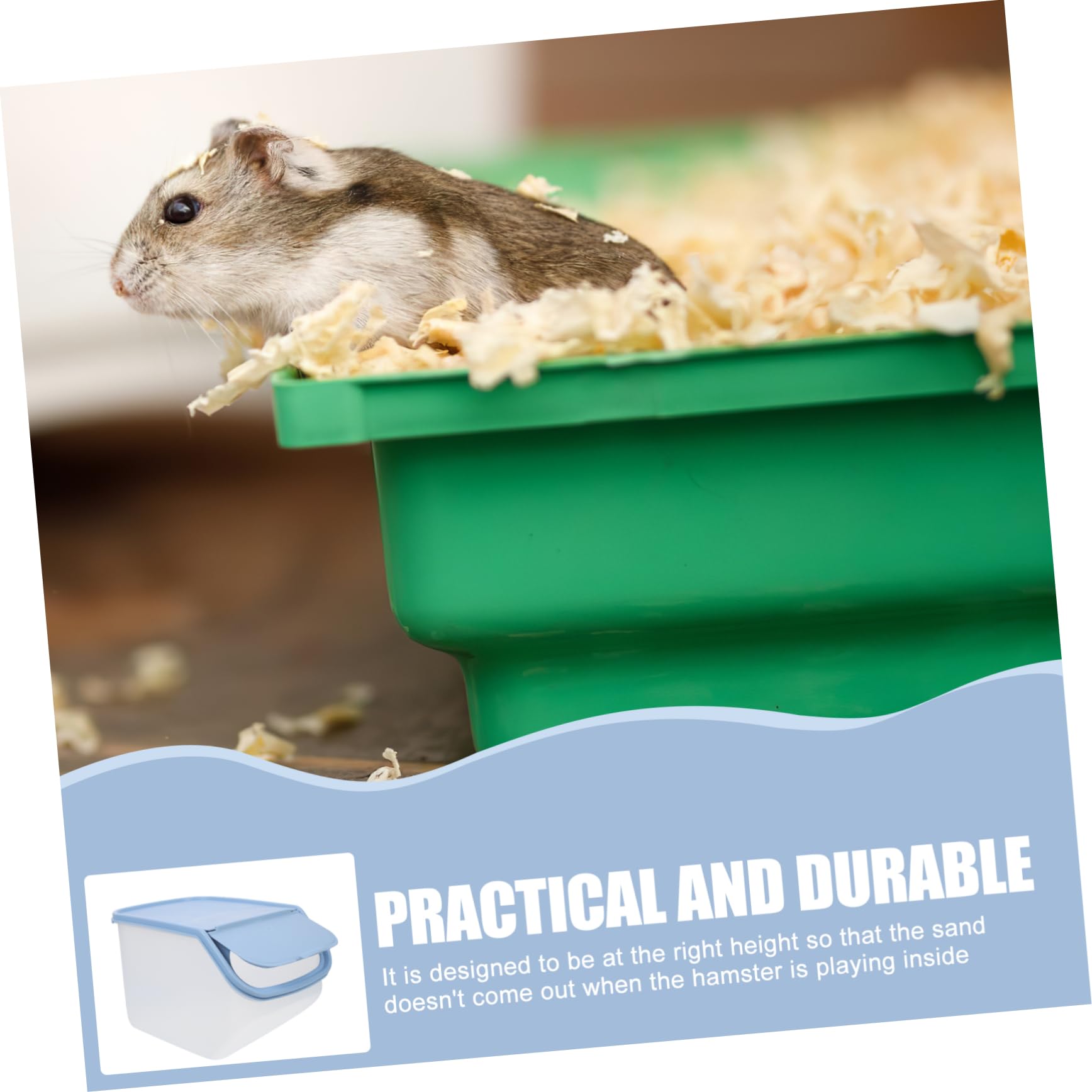 WOONEKY Multifunktions-badewanne Für Haustiere – Sandbadebox Für Chinchillas Und Hamster – Empfindliches Badezimmer – Robust Und Verschleißfest