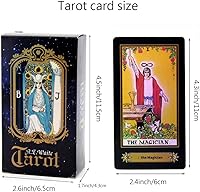 Vista 2 de Juego de tarjetas de tarot 78 piezas de Tarot Deck Classic Tarot Tarot Tarot para principiantes de viaje las cartas de la baraja del tarot viene