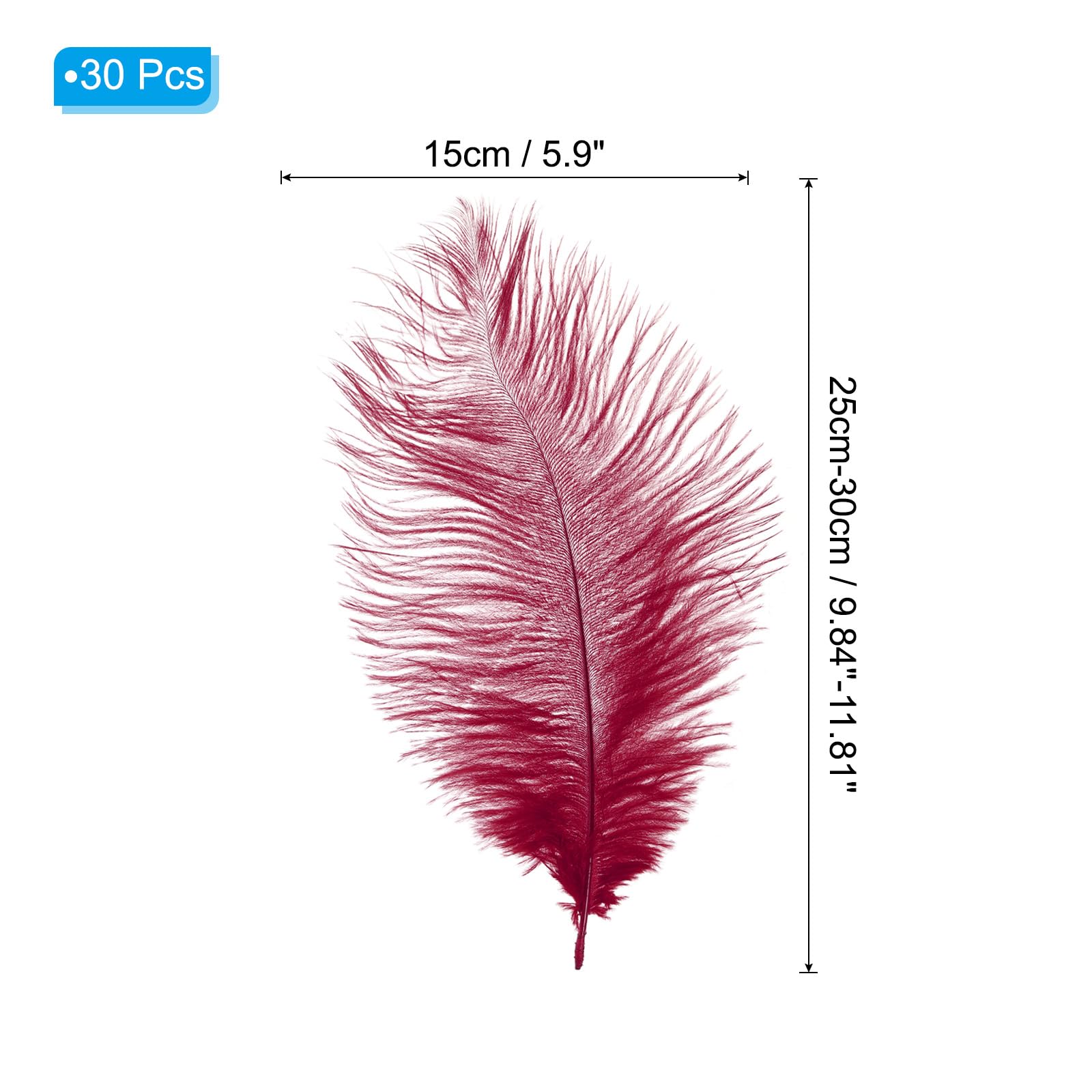 PATIKIL 8-10 Inch(20-25cm) Ostrich Feathers - Image 2