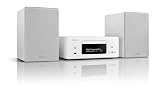 Denon CEOL N-12DAB kompaktowy zestaw, wzmacniacz HiFi z głośnikami, odtwarzacz CD, strumieniowe przesyłanie muzyki, HEOS Multiroom, Bluetooth, WLAN, AirPlay 2, kompatybilny z Alexą, 2 wejścia