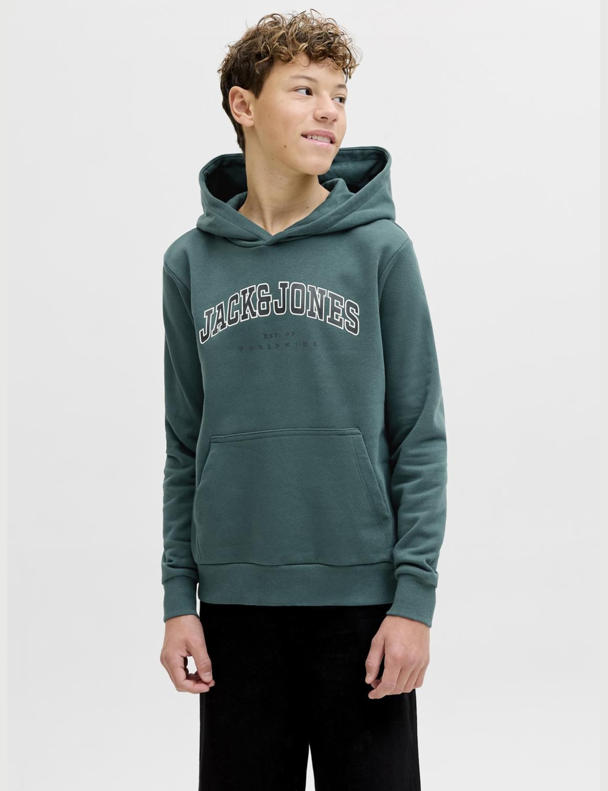 Jack & Jones Jjecaleb Varsity Sweat Hood Noos Jnr Jjecaleb Varsity Sweat Hood Noos Jnr Hombre (Pack de 1)