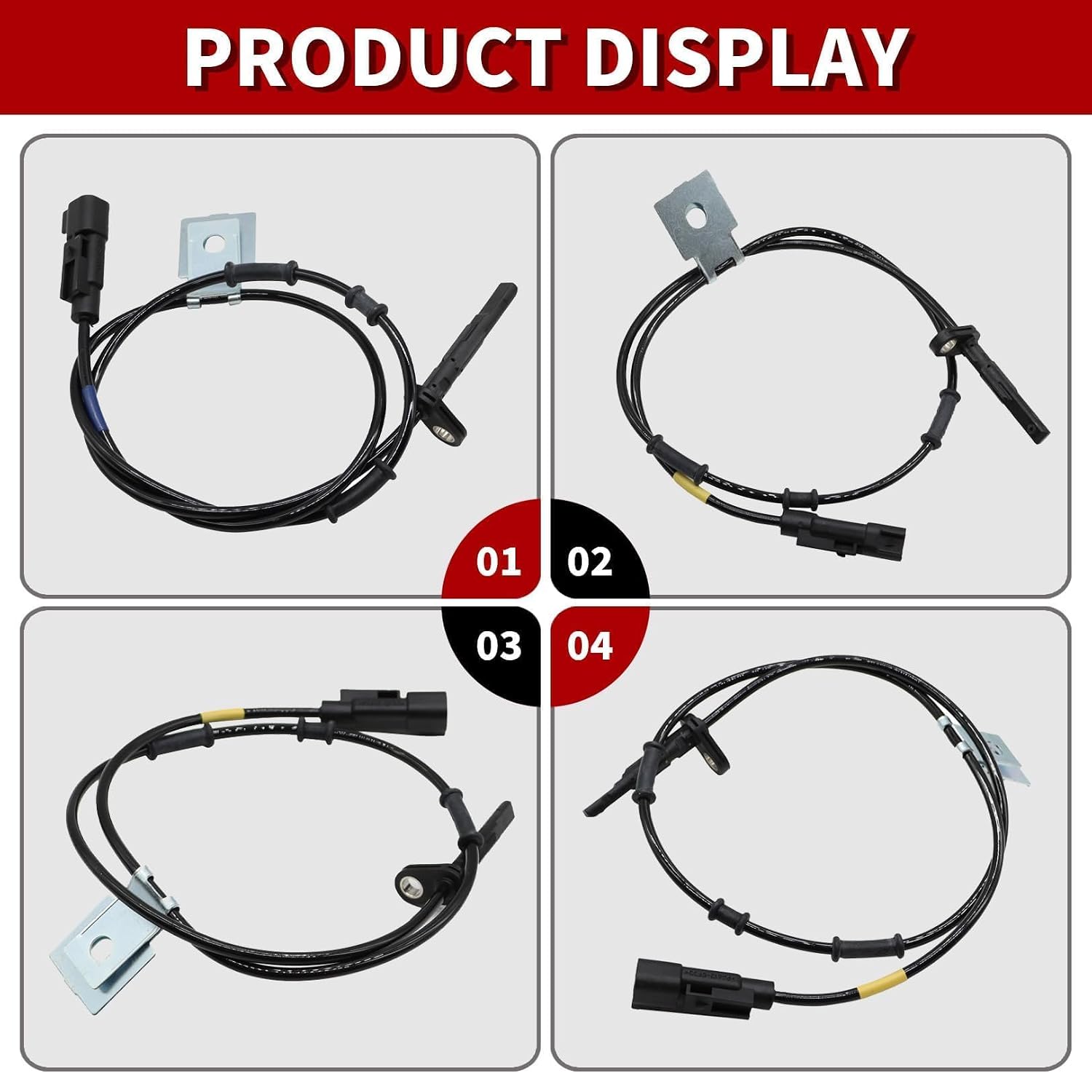 Nakkaa 20811372 20811371 2 ABS Wheel Speed Sensors Left and Right Front Rear Compatible with Equinox Terrain 2010 2011 2012 2013 2014 2015 2016 2017