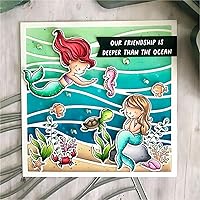 Vista 4 de Troqueles de metal con fondo ondulado para hacer tarjetas, plantillas de corte para álbumes de recortes, álbum de fotos, papel decorativo