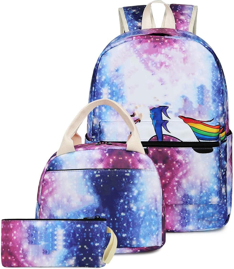 School Backpack Galaxy Teens Girls Boys Kids School Bags Bookbag with Laptop Sleeve Galaxy