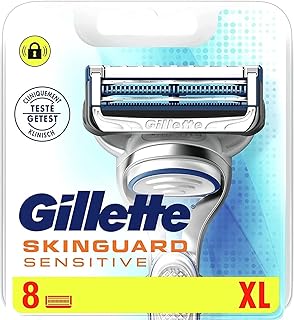 شفرات حلاقة سكين جارد للبشرة الحساسة للرجال من جيليت - عبوة من 8 قطع