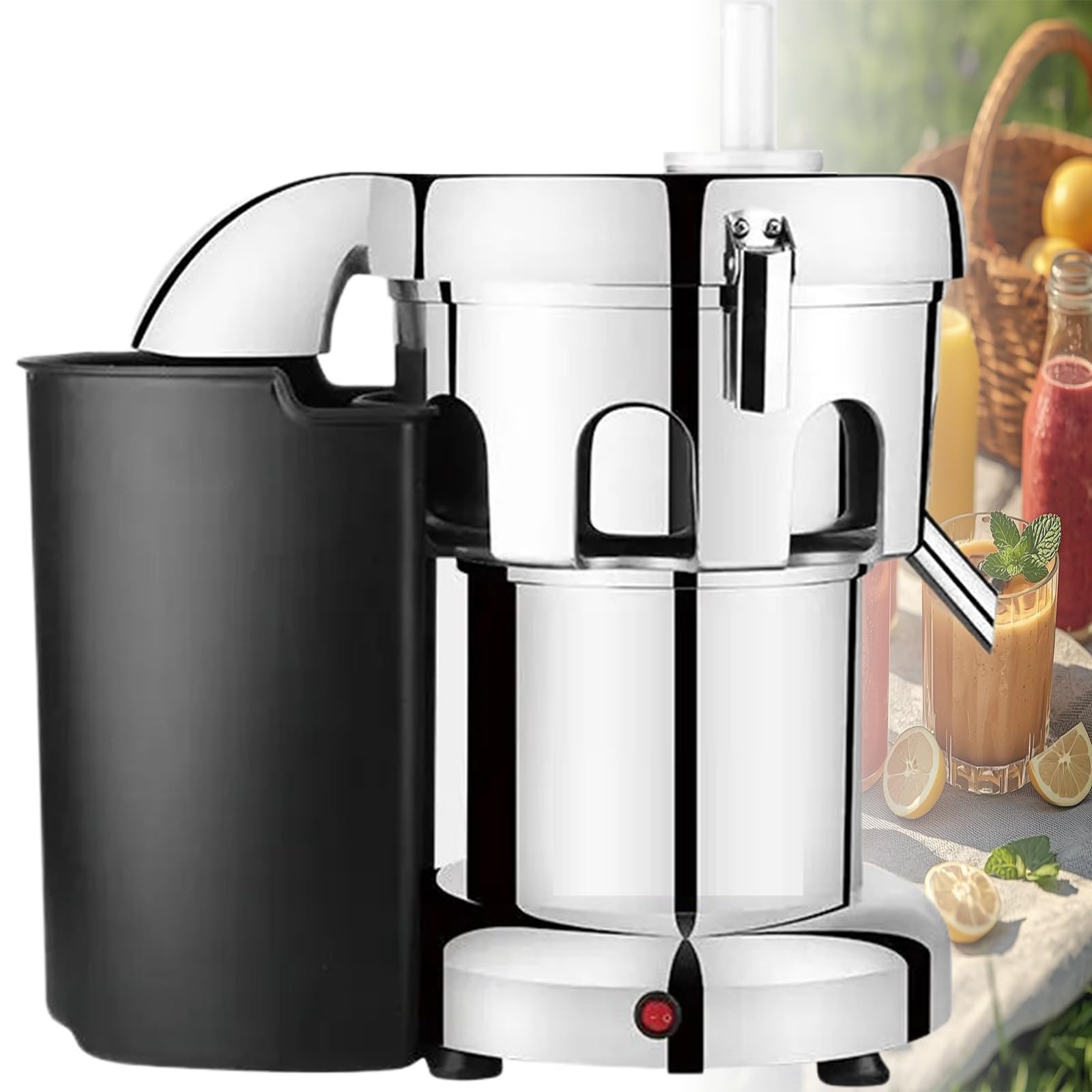 Sjyclaviger Heavy Duty Electric Stainless Steel Centrifugal Juicer, Commercial Juice Extractor 370w/550w, Extractor 2800r/Min 80-120kg/H, for Fruit and Vegetable B-2