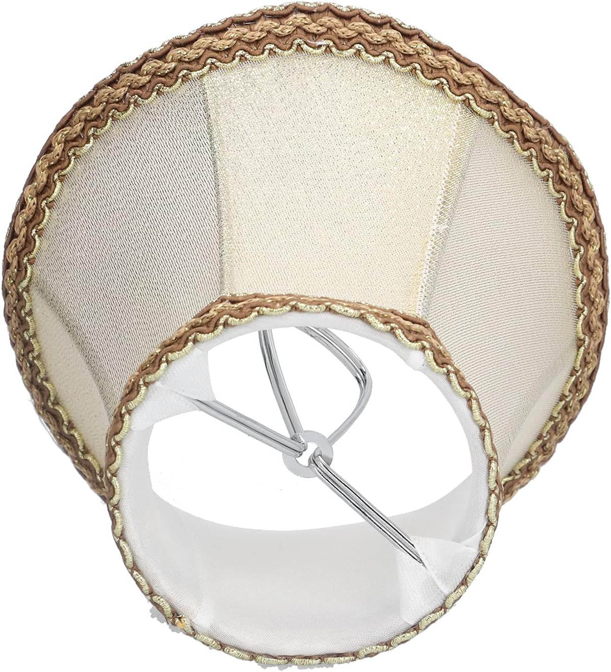 3Pcs Chandelier Lampshade, E14 Clip On Fabric Clip Bulb Lamp Shades Bedroom Pendant Lampshade Living Room Vintage Decoration