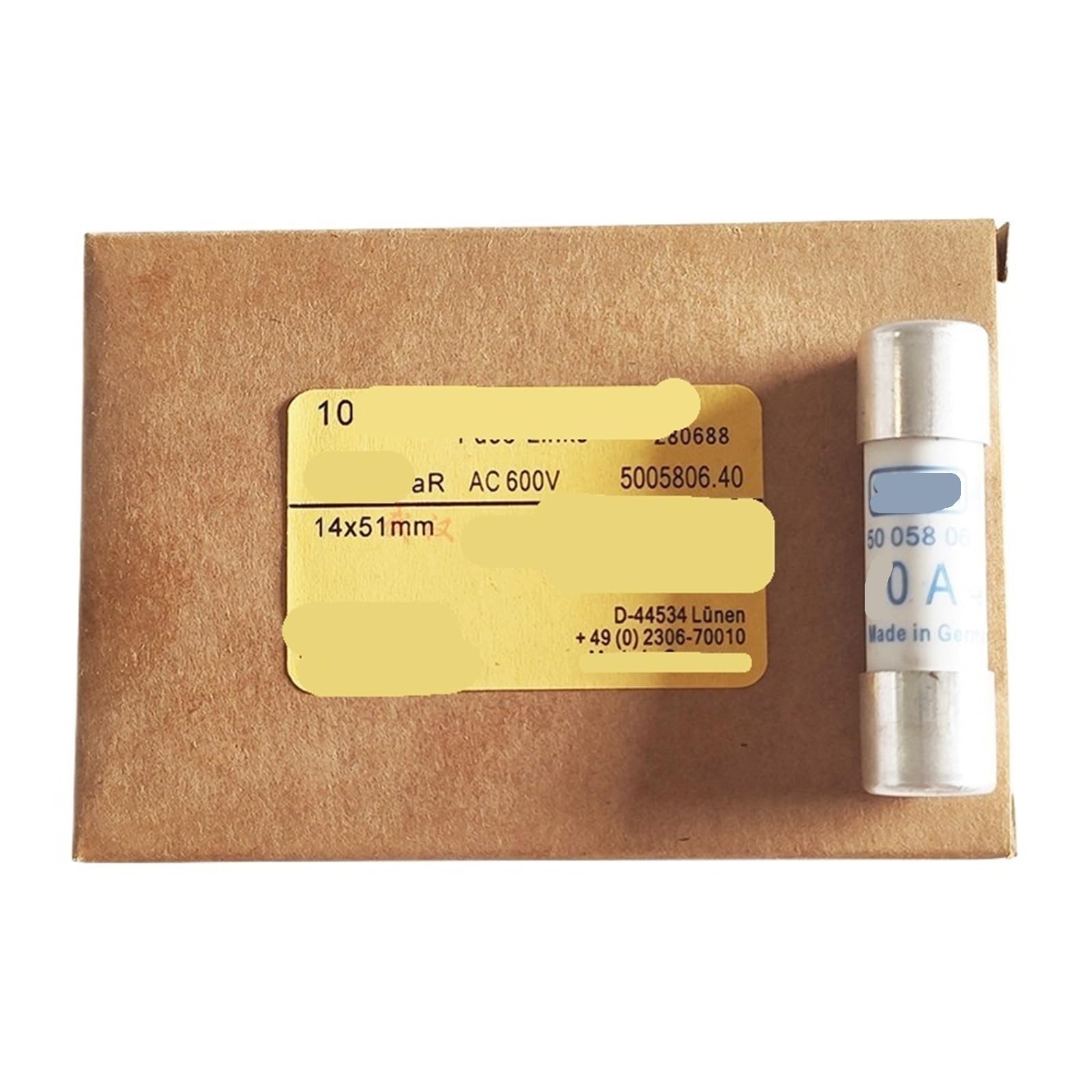 Tubo portafusible 5005806 16A-50A 600V 100ka 14X51(5005806 16A)