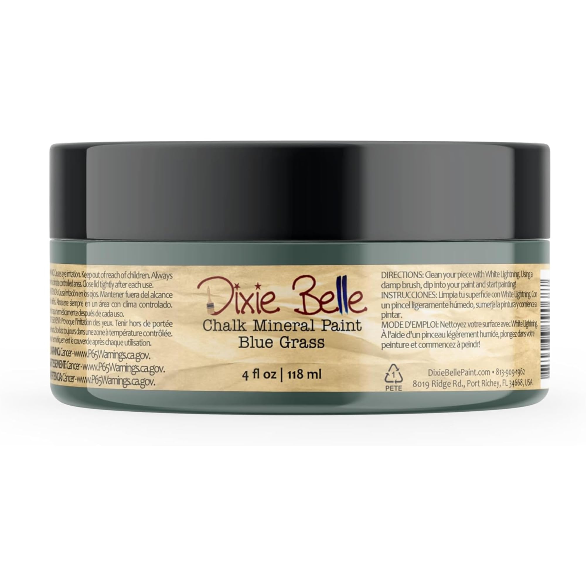 Dixie Belle Paint Company Chalk Finish Furniture Paint - Caviar (32oz) - Matte Black Chic Chalk Mineral DIY Furniture Paint — view 279