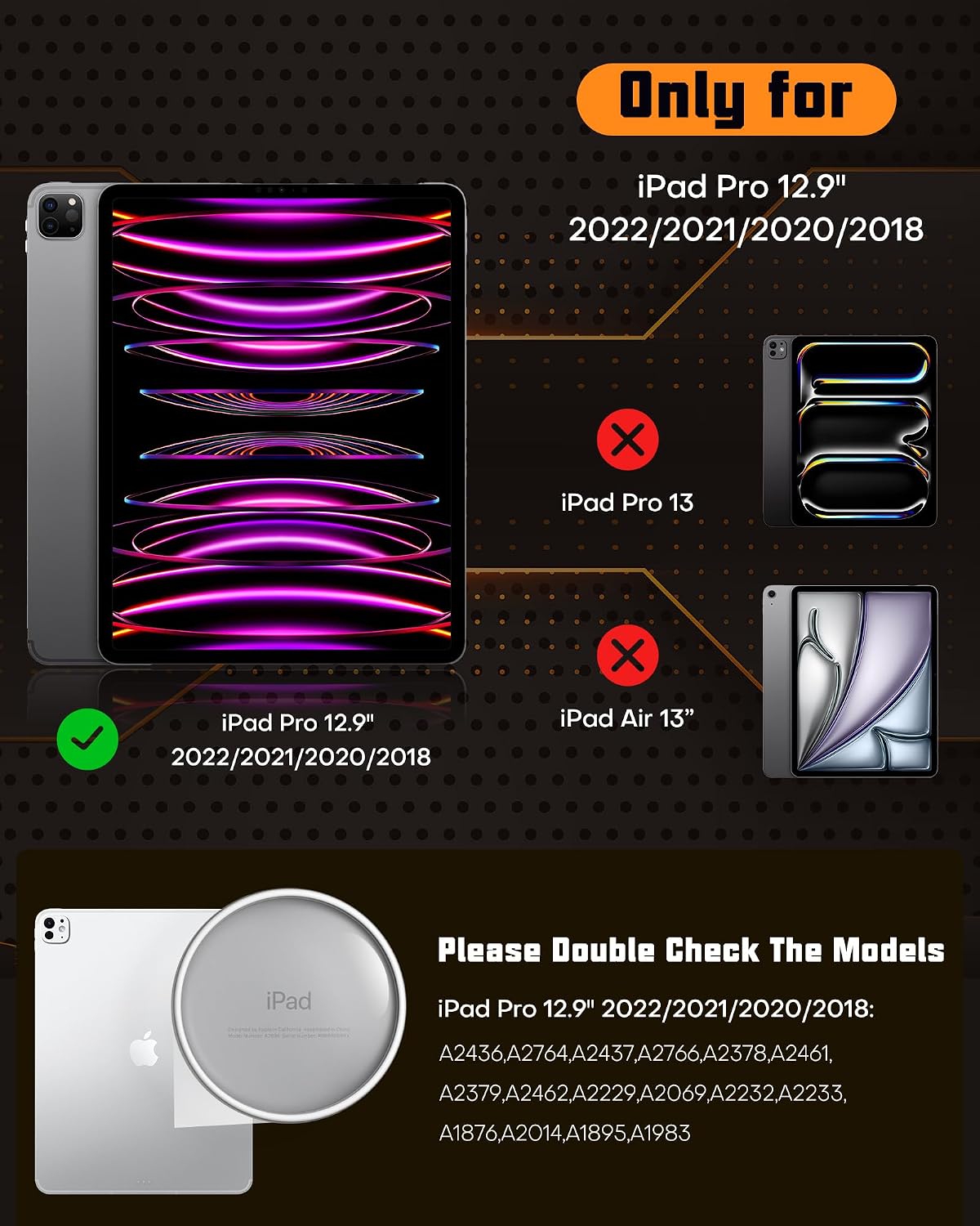 apiker 2 Pack Screen Protector for iPad Pro 12.9 inch 6th-3rd Gen image 2