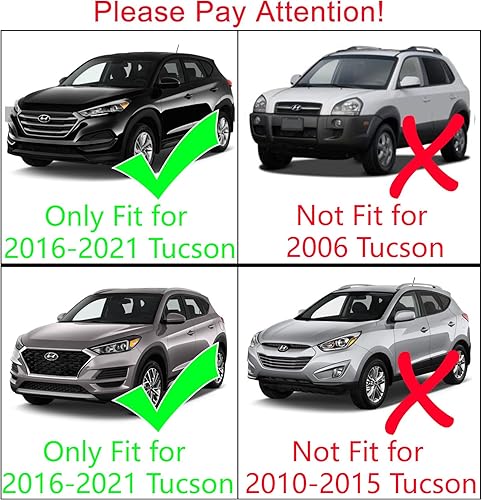 Miniatura 3 de Kaungka - Cubierta de carga retráctil para Hyundai Tucson 2016-2021, color negro (no apto para otros vehículos)