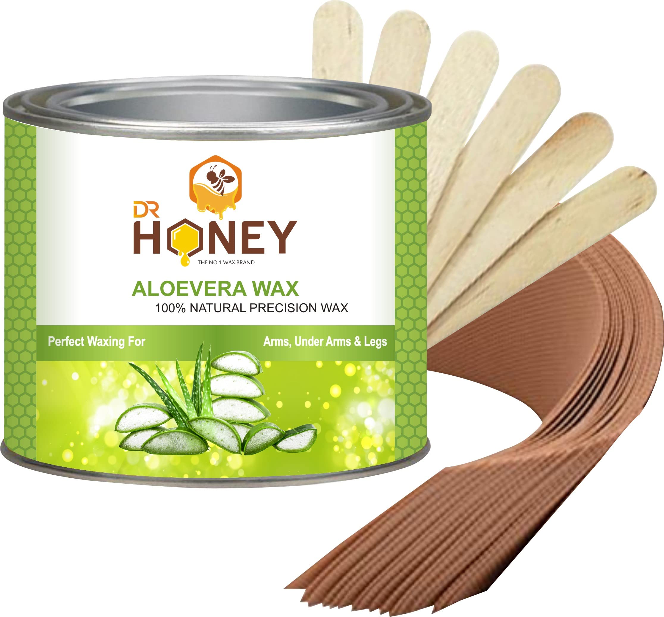 DR HONEY AloeVera strip and stick and wax Hair Remover Wax for Women, Body & Face Waxing, Natural Ingredients for Women, Body soft and for all skin wax strip and stick 600 gram-picture-38