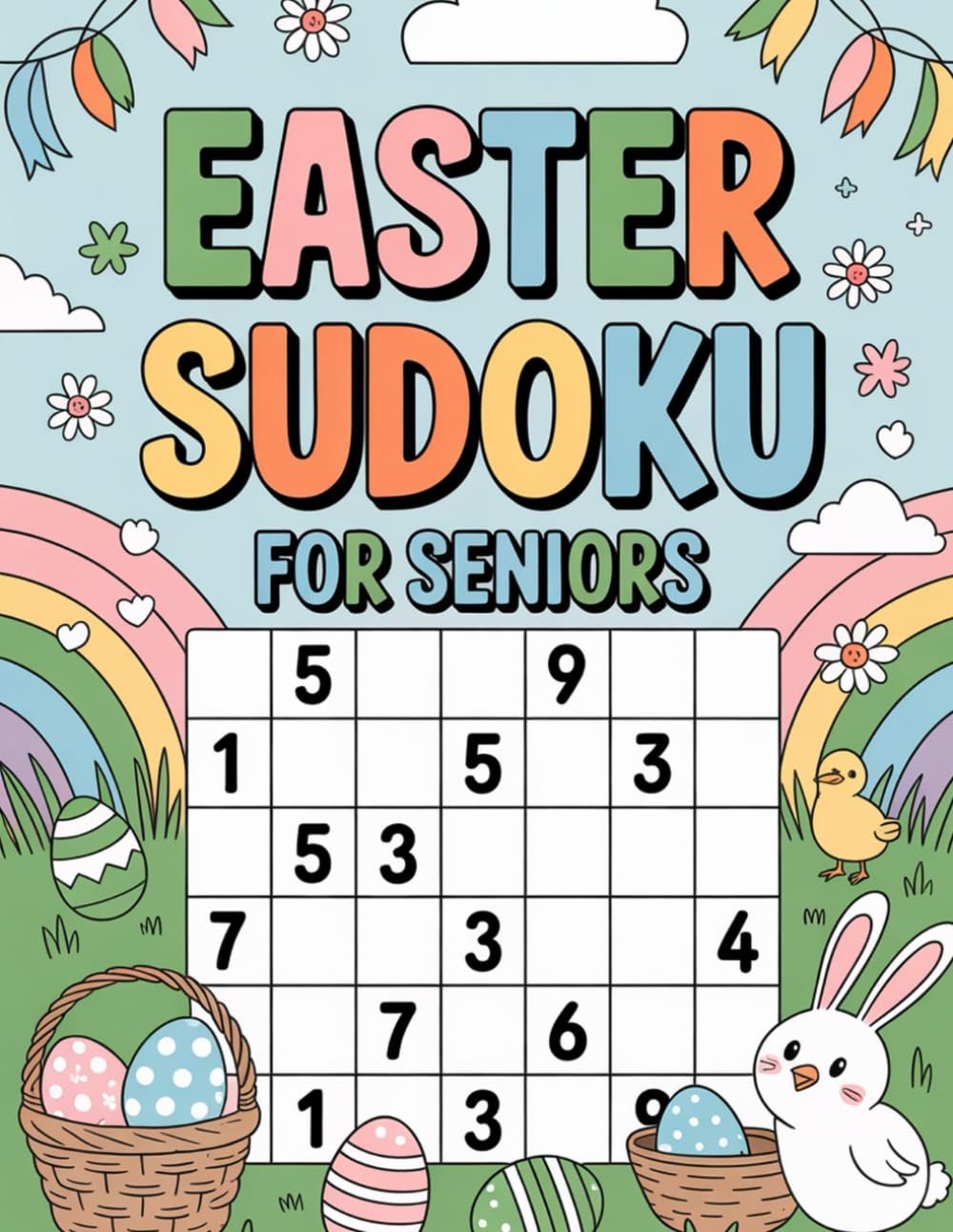 Easter Sudoku for Seniors: 150 Large Print Puzzles: Easy to Read Brain Games for Memory & Focus. Steady Activity Companion for Ages 55 Plus