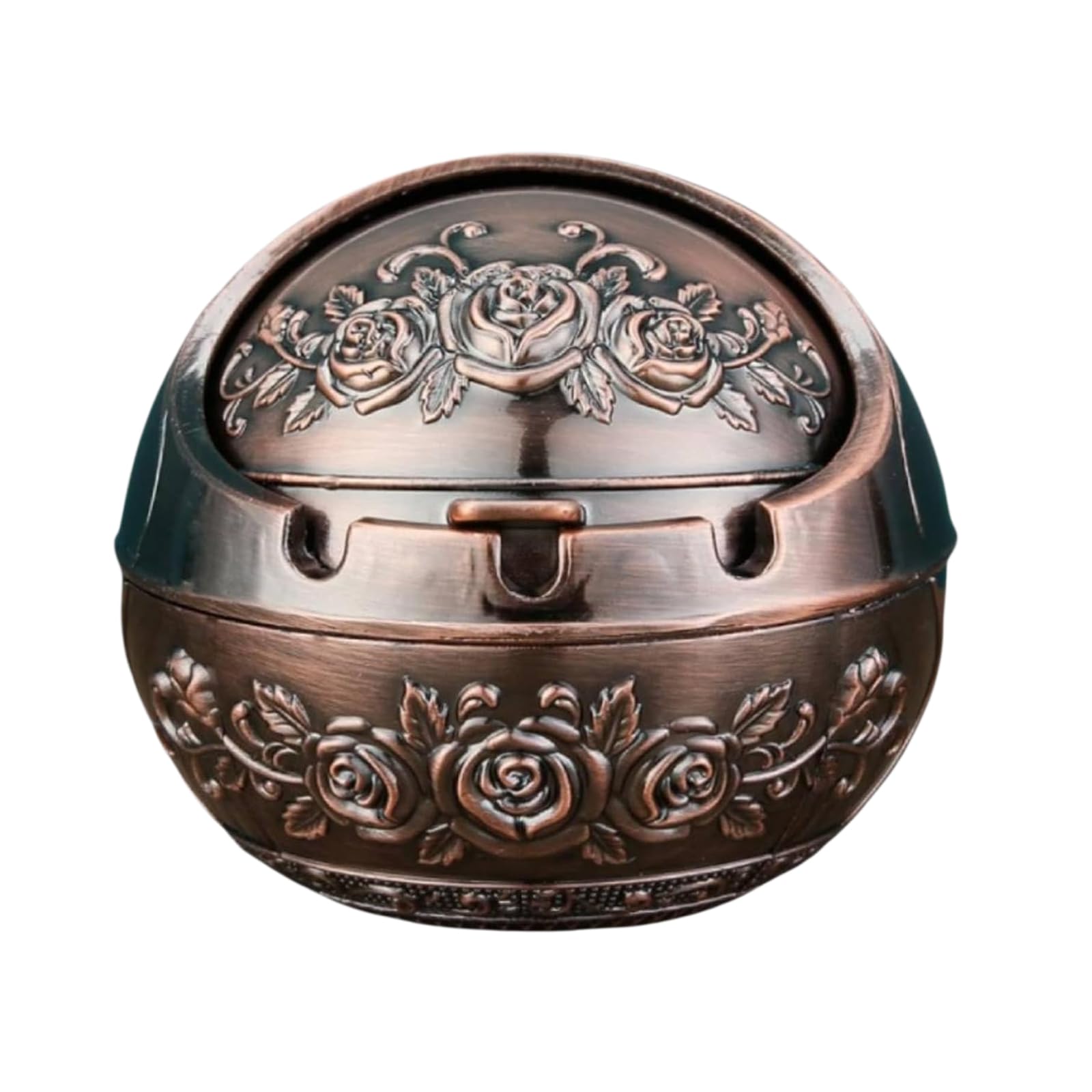 Windproof Metal Ashtray with Lid Retro Box