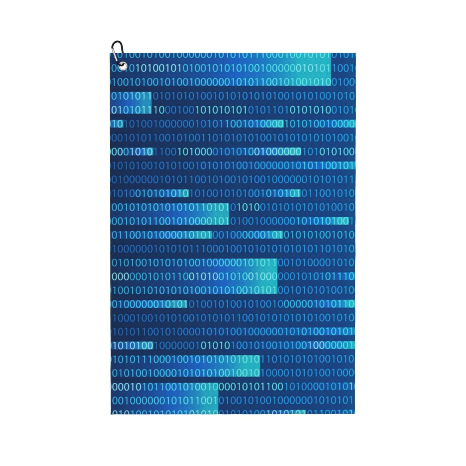 Hnnkloy Programmer Code Blue, 16x24 in Portable Waffle Golf Towels with Carabiner Clip for Golf Bag