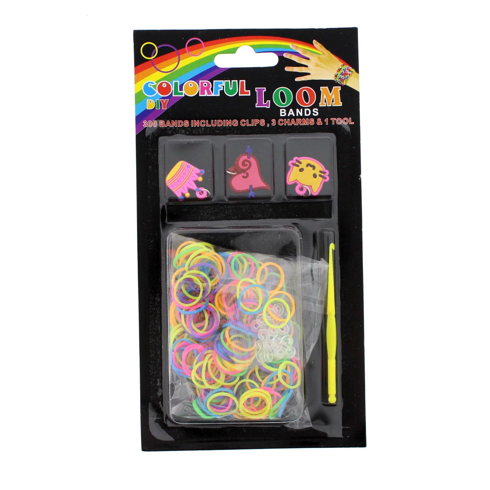 Zac's Alter Ego Loom Set with 300 Loom Bands, Loom Stick, S-Clips & 3 Charms