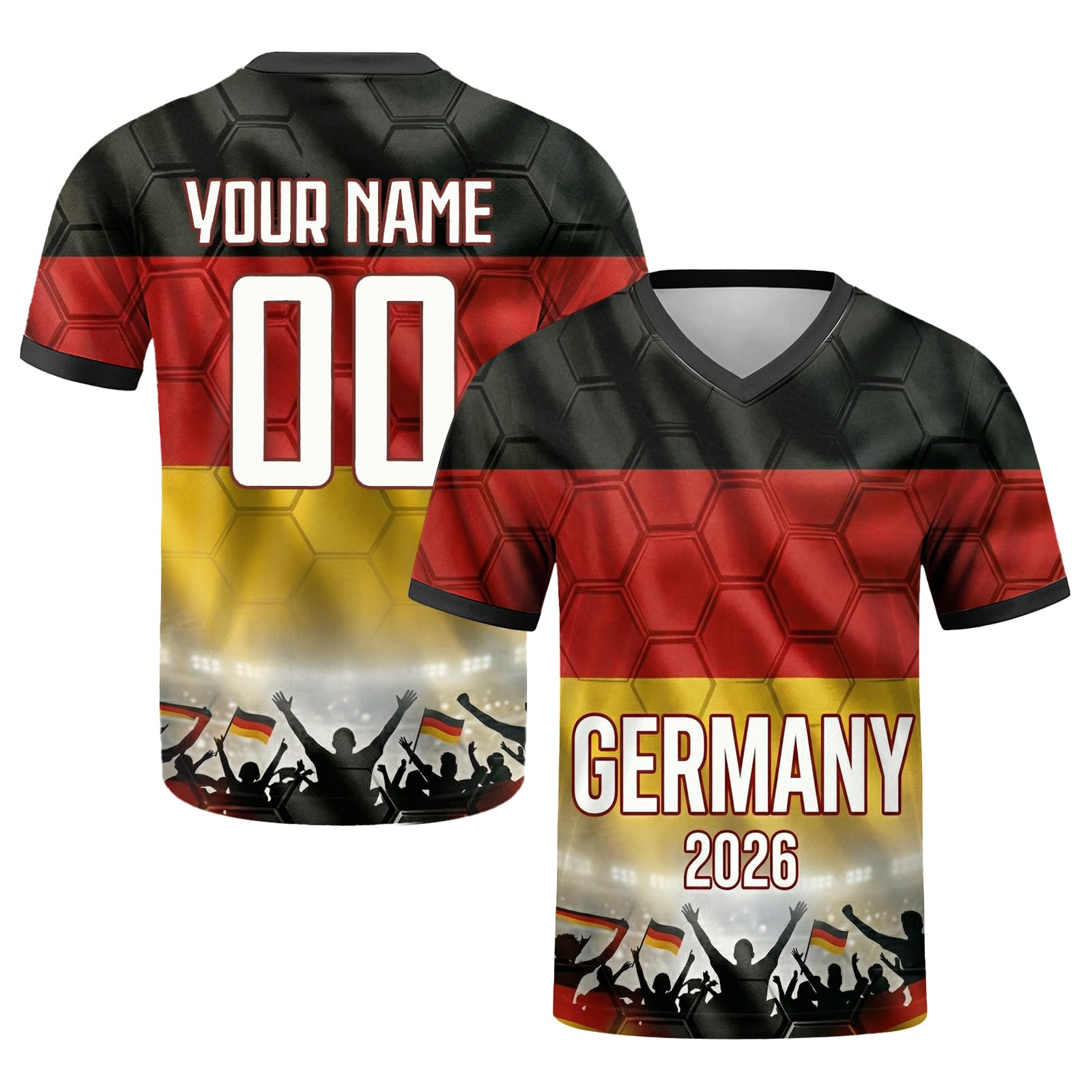 Seguire Personalised Football Shirt 2026 World Football Jersey Custom Name Number Jersey Customisable Fan Top for Men Women Kids
