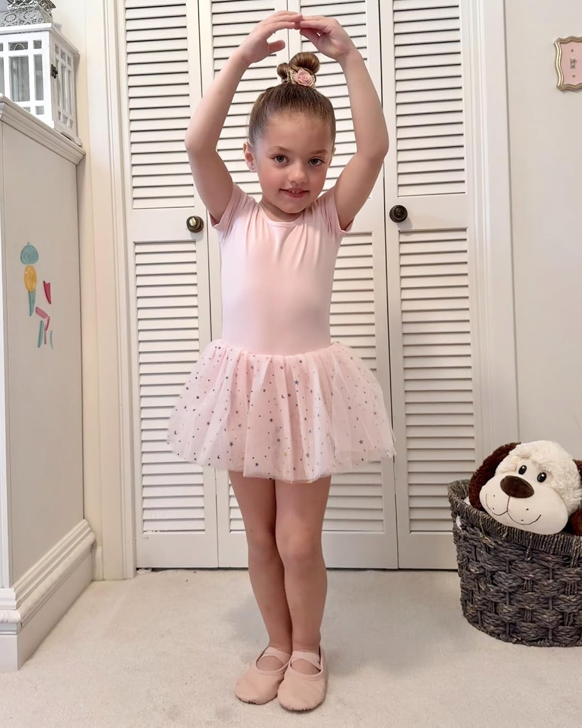 Stelle Girls Ballet Leotards with Sequin Tutu Dress Toddler Dance Outfit