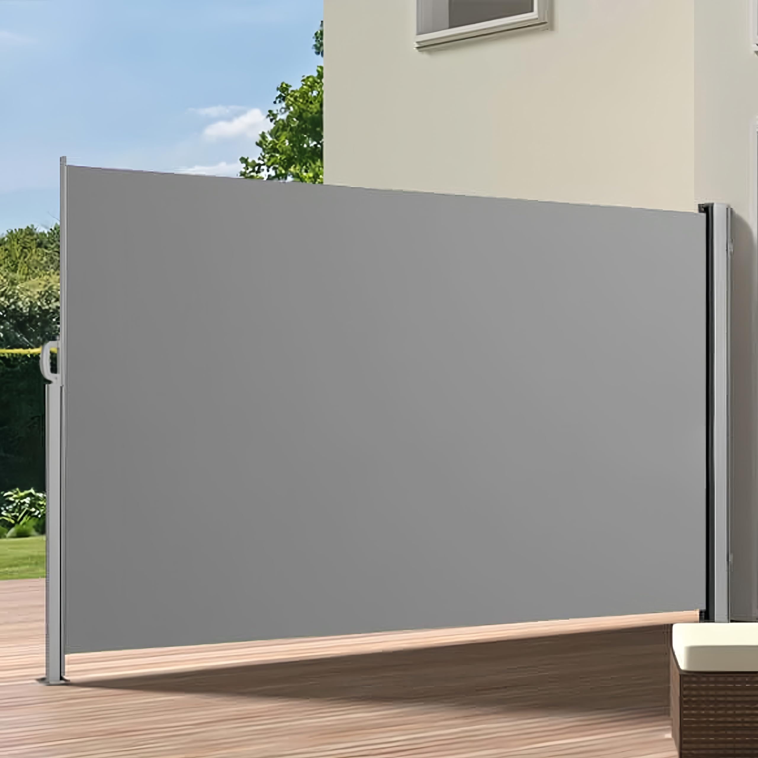 Amazon.co.jp: Sacalority 引き込み式サイドオーニング 高さ180x長さ