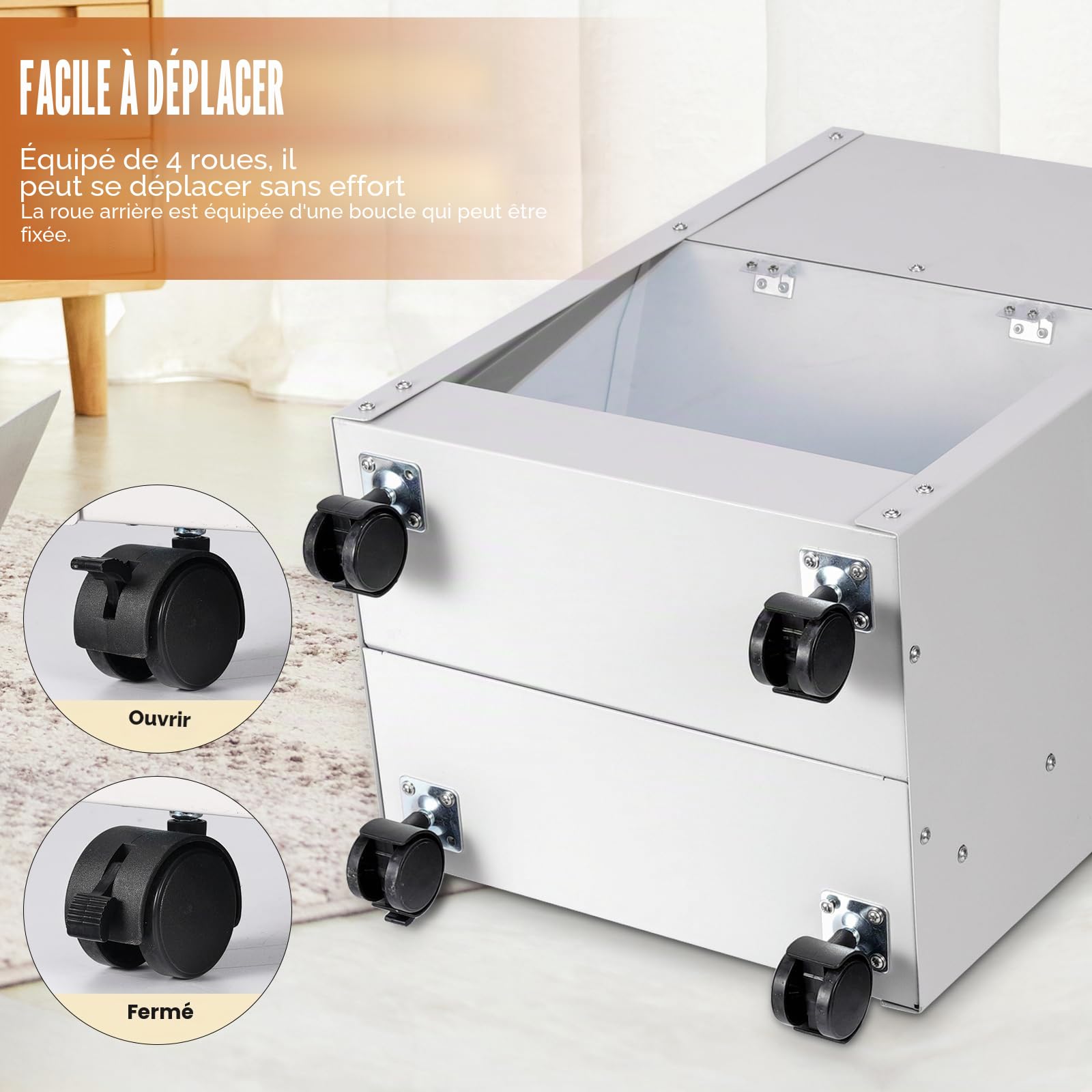 Distributeur Automatique de Nourriture pour Chien, 30 LB Grande Race de Gravité Distributeur de Nourriture pour Chien en Plein Air Grand Métal Galvanisé Distributeur de Nourriture pour Animaux