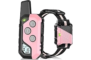 Dog Training Collar: Pink Shock Collar, Waterproof, 3 Modes for Training Dogs