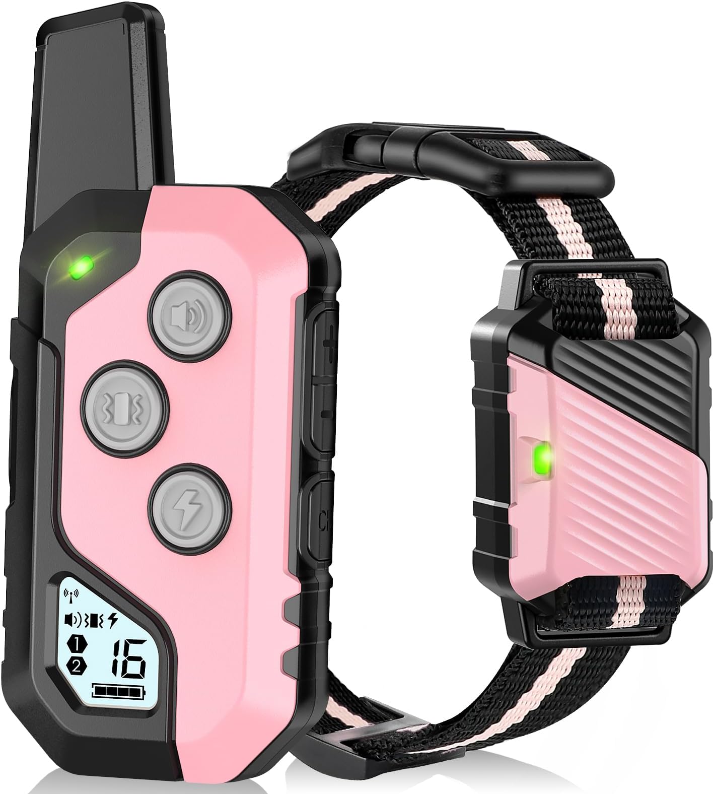 Shock Collar for Dogs, IP67 Waterproof Dog Training Collar with Remote, 3 Training Modes with Beep, Vibration, and Safe Static, Rechargeable E Collar for Large Medium