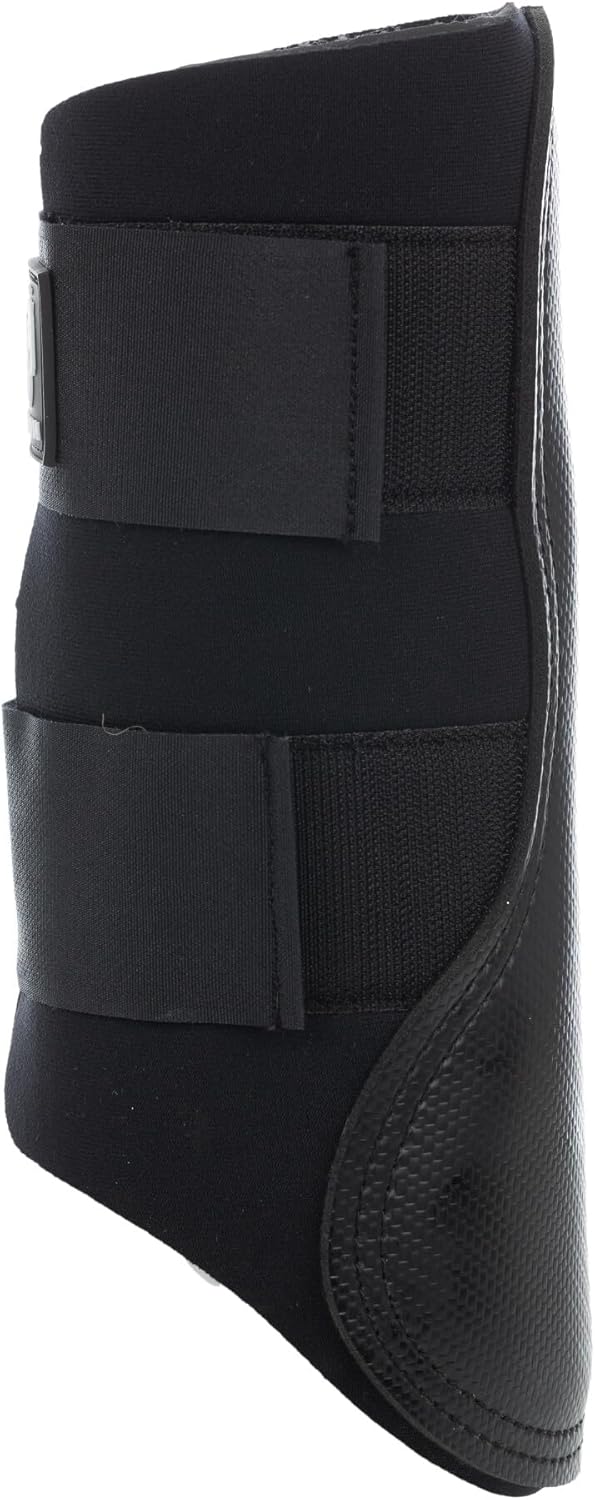 Equinavia Balder Brushing Boots for Horses – Full-Coverage Neoprene Leg Protection – Durable Strike Pad – Easy Care – Sizes S to XL - Black - XL