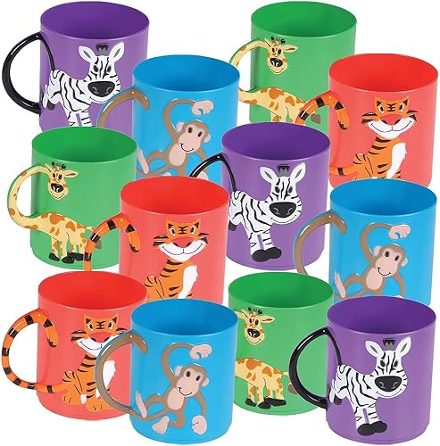 tazas de animales colores surtidos (1 onza)