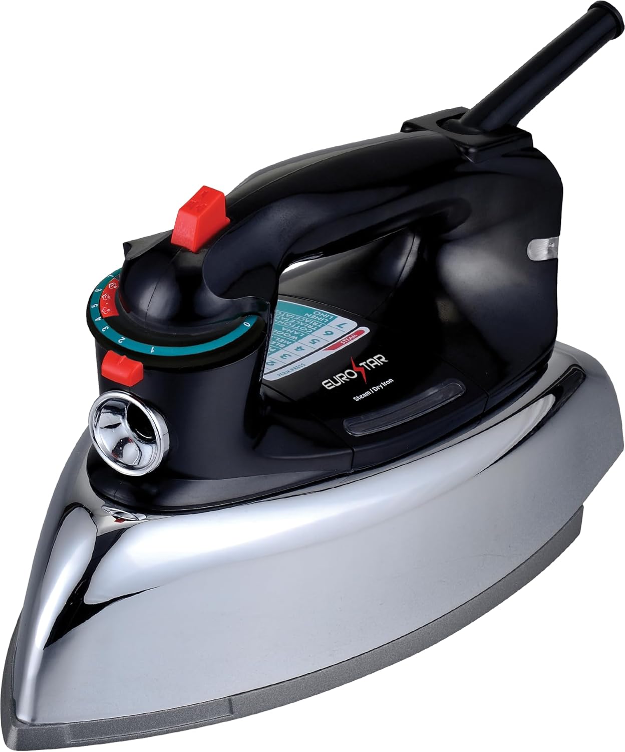EUROSTAR IR900CL Classic Steam/Dry Anti-Drip Iron, Black