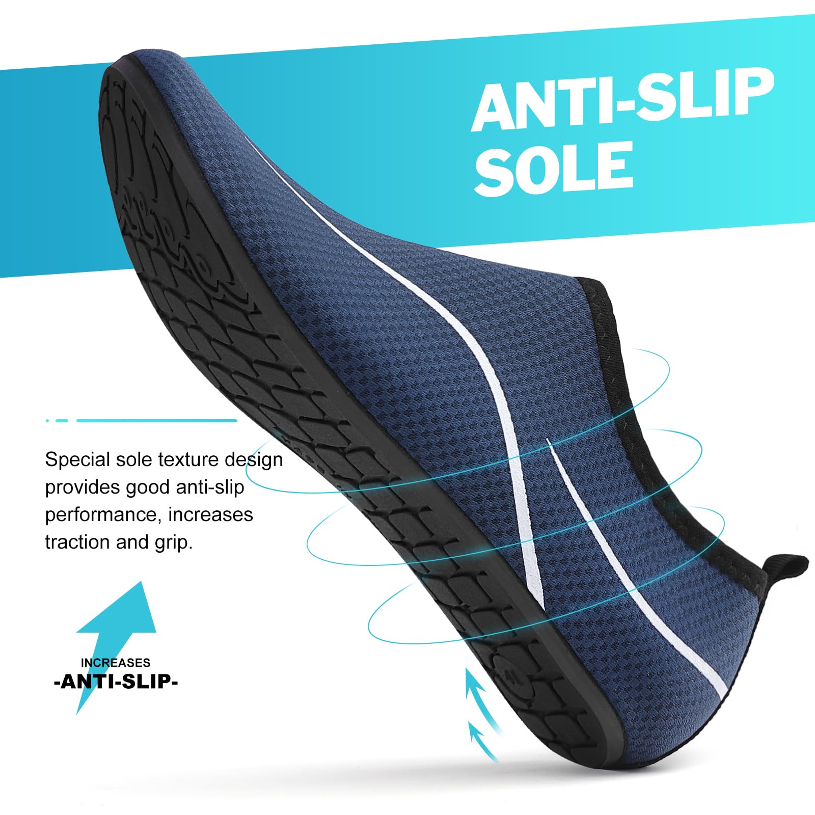 RUOMU Scarpe da Scoglio Donna Uomo da Immersione Scarpette da Surf Water Shoes Barefoot per Bagno Spiaggia Mare Snorkel Yoga, Gr.34-47