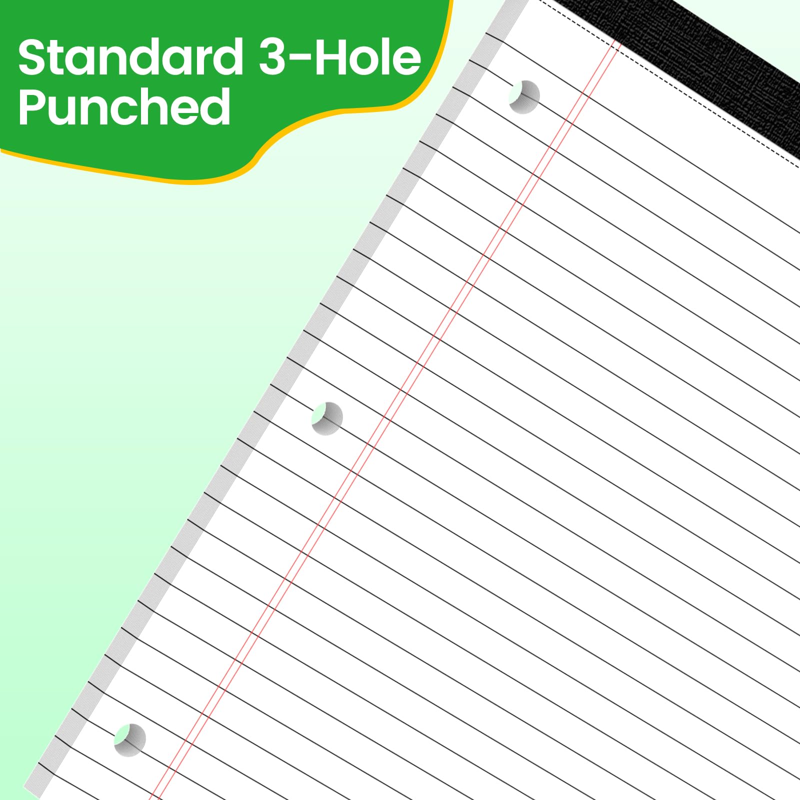 Legal Pads - Blocchi per appunti a righe larghe, 21 x 28 cm, confezione da 12, 30 fogli/blocchetto, colore: bianco