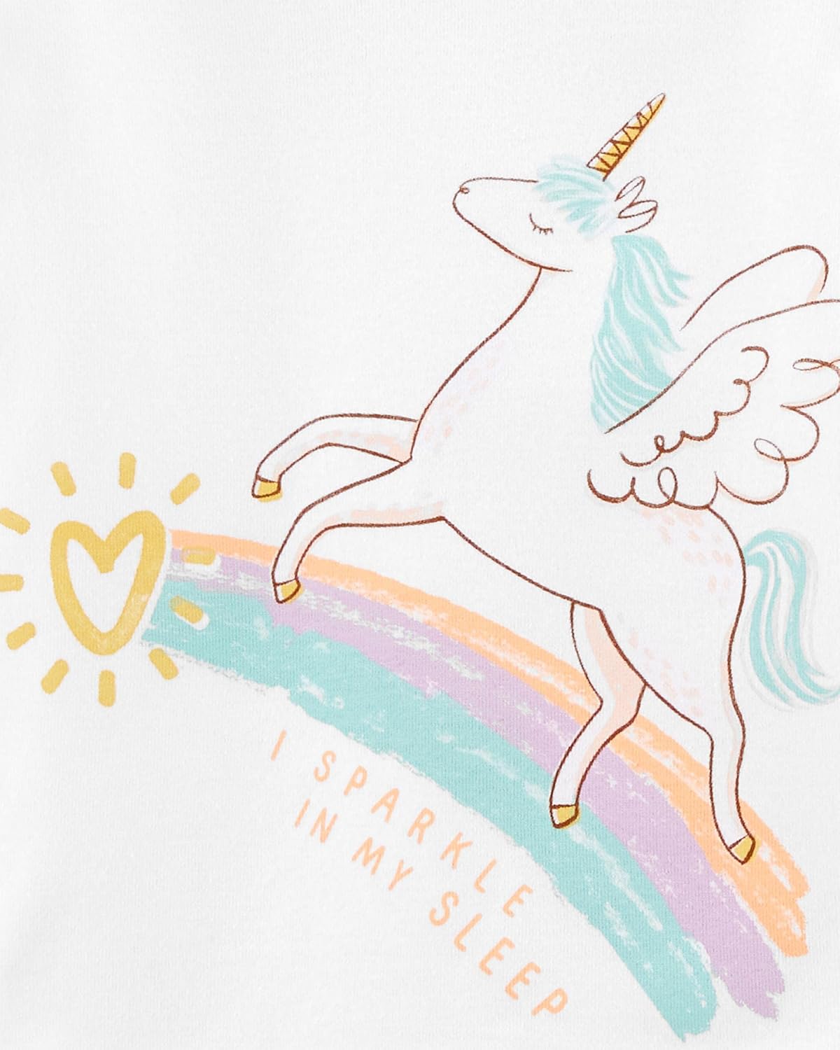 Carter's Toddler Girls 4pc Cotton Snug Pajamas PJs Set (Unicorn/Sparkle in sleep, 3T) - Image 3