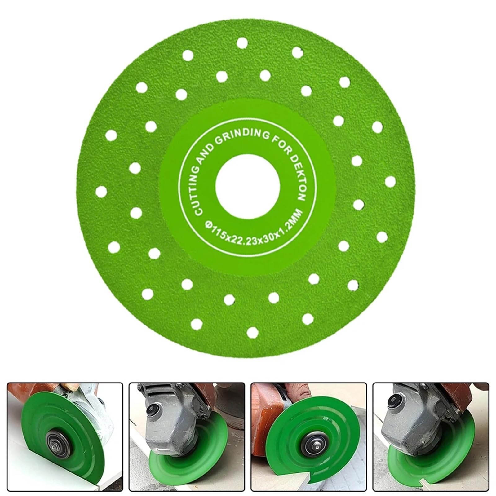 Tarcza do szlifowania płyt skalnych Tarcza szlifierska do cięcia zielonego diamentu Płytka stalowa Szkło ceramiczne 1 mm 7/8 cala Opakowanie 3 5 10 sztuk(10 PC)