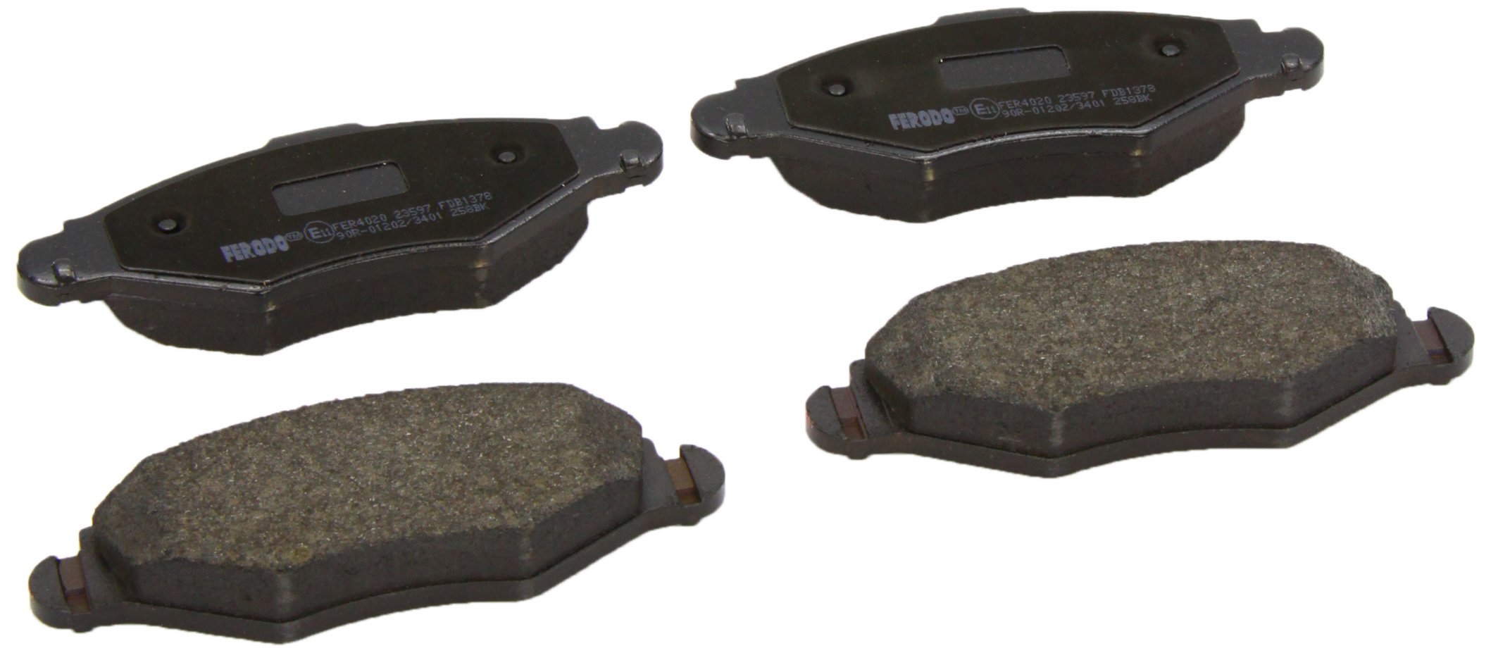 FERODO Plaquettes de freins Avant non préparé pour l'indicateur d'usure avec accessoires FDB1378 Compatible avec PEUGEOT 206 3/​5 portes 2A/​C 306 3/​5 portes 7A, 7C, N3, N5 206+ 3/​5 portes 2L, 2M