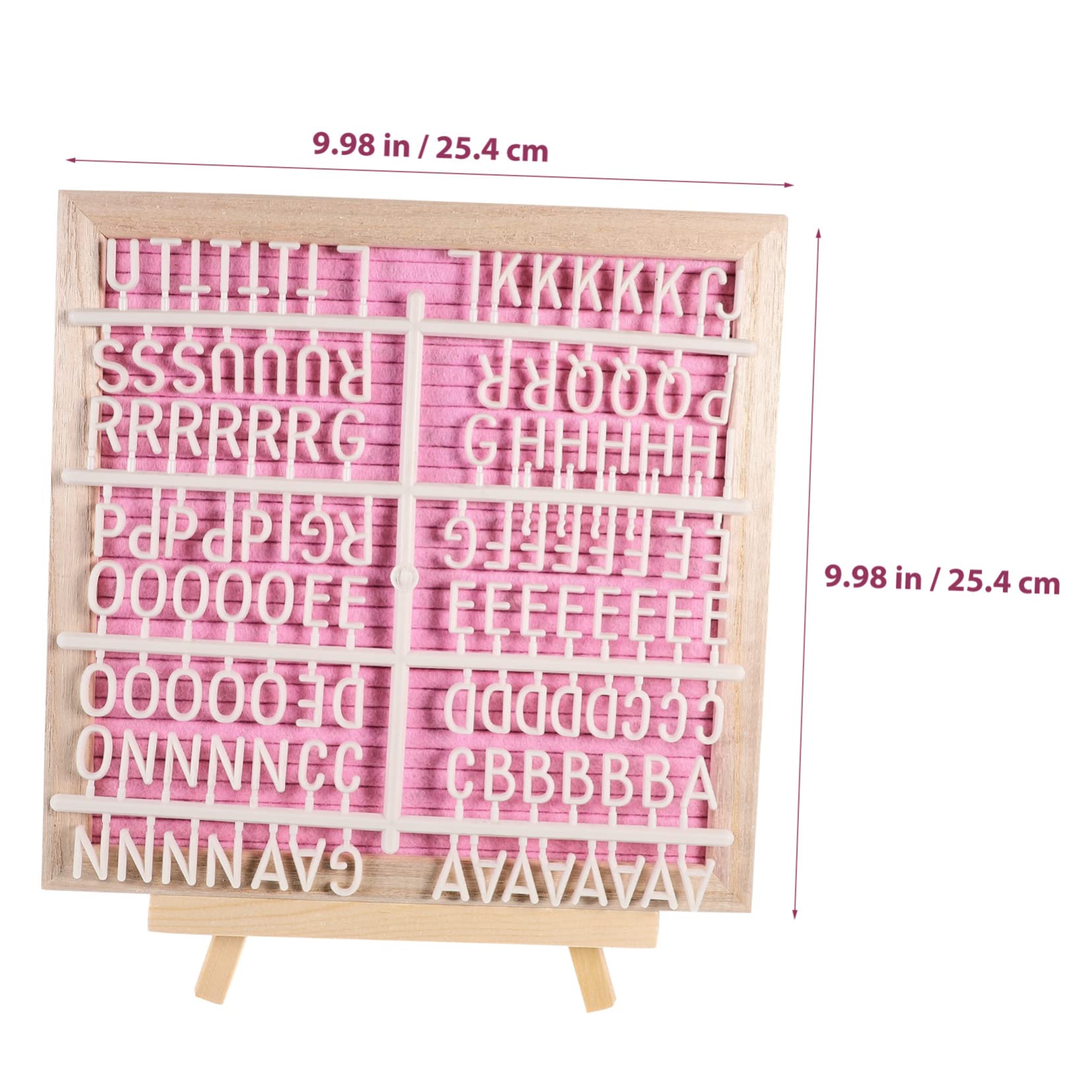 Tableau à Lettres en Feutrine Double Face en Bois Rose 1 Set