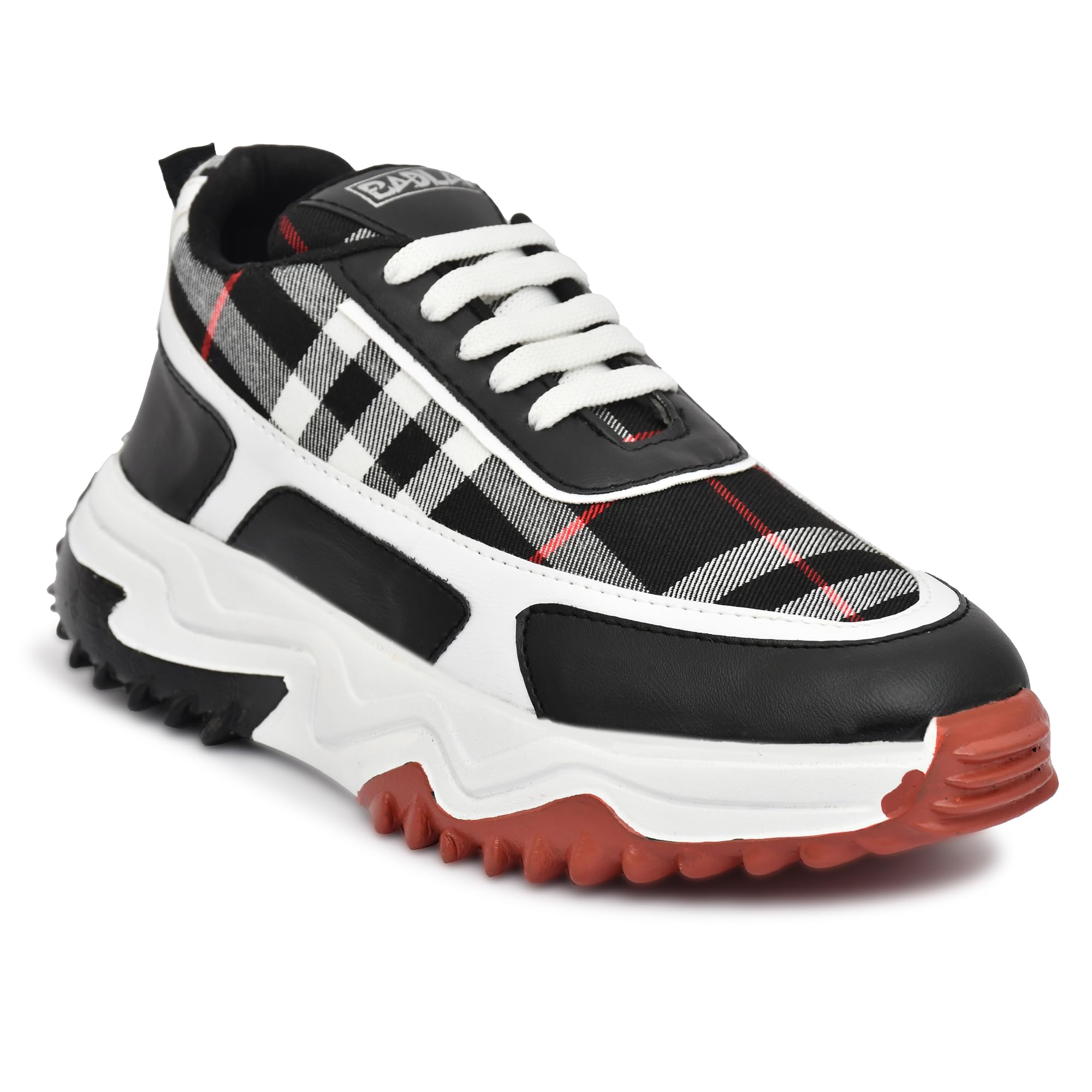 BADLAV Women Lace Up Platform Sneakers Comfortable Casual Fashion Sneaker Walking Shoes (F-701) (Black-05) (B0CJJ2JF9J) Amazon Price History, Amazon Price Tracker