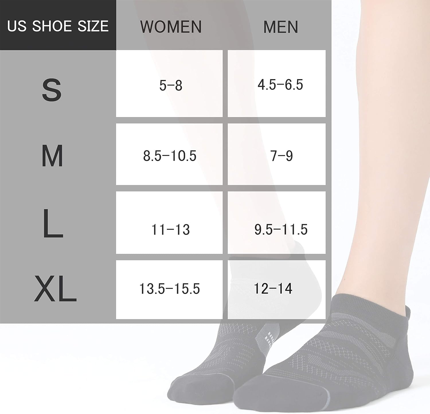 CS CELERSPORT Men's Ankle Running Socks with Cushion Low Cut Athletic Tab Socks for Men Women 6 Pack - Image 2