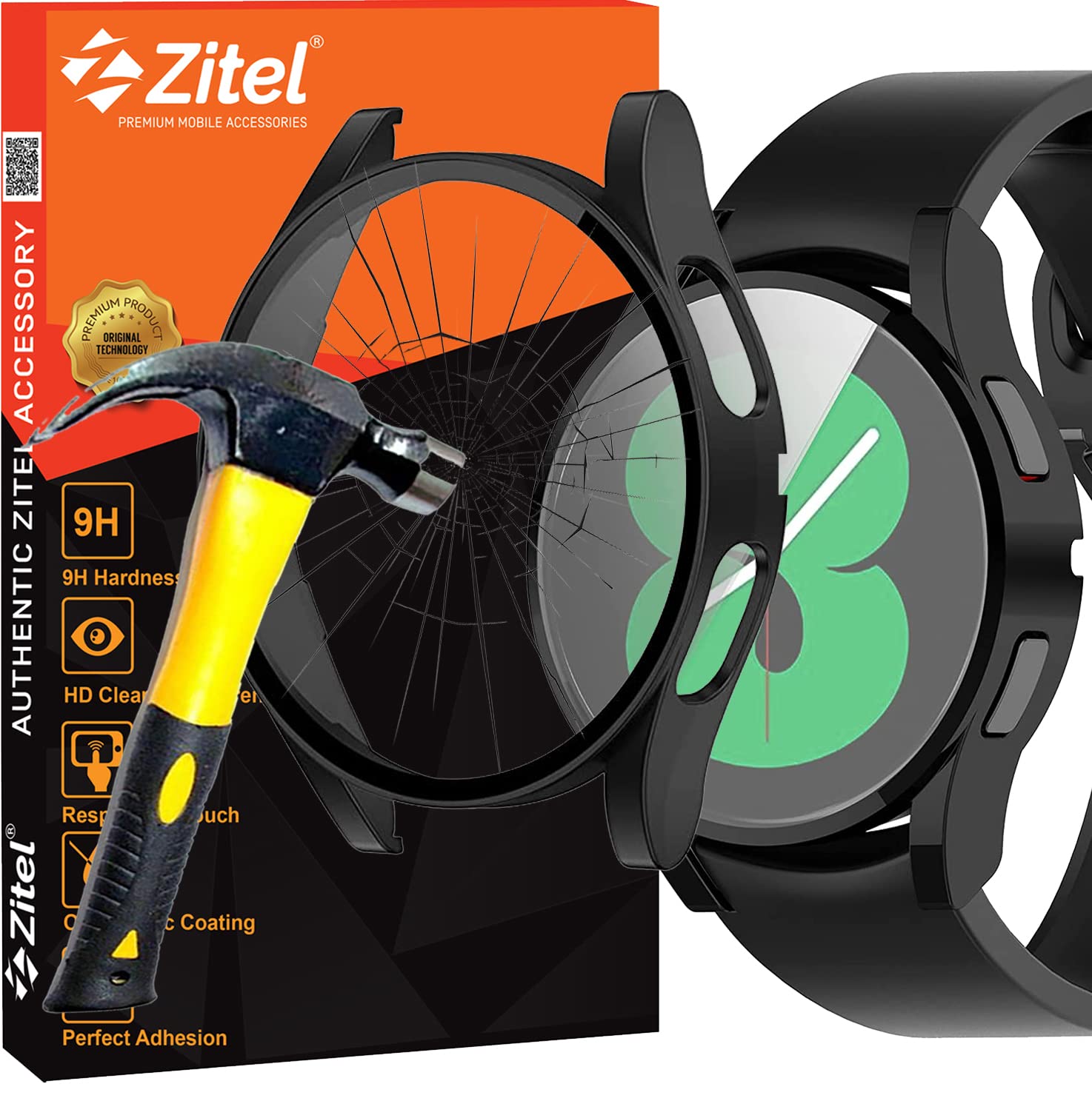 Zitel Hard PC Screen Protector Case Compatible with Samsung Galaxy Watch 4 (40mm) - Matte Black (B09W1QNHYB) Amazon Price History, Amazon Price Tracker