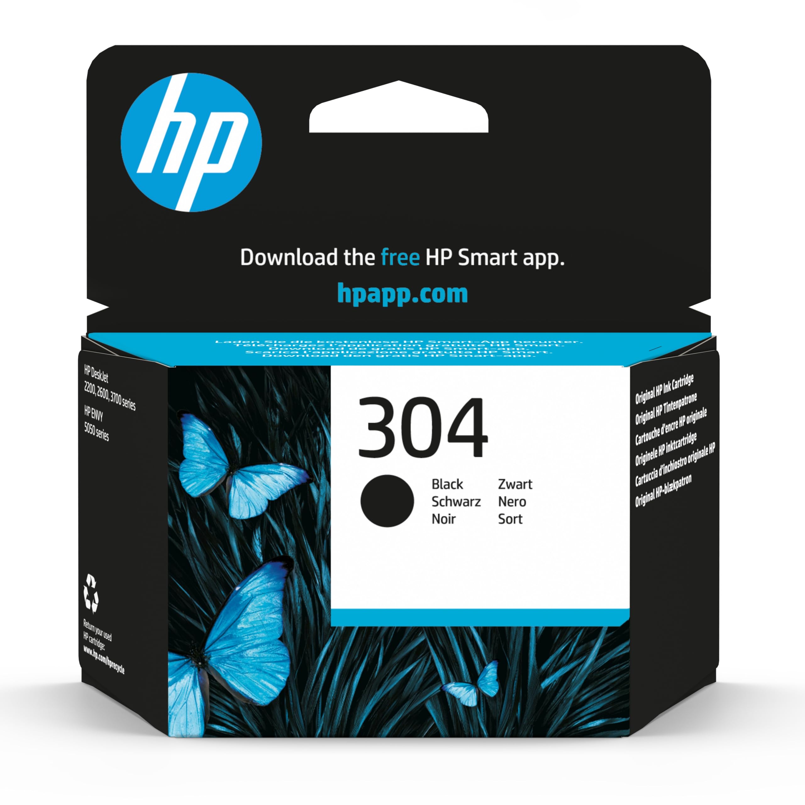 HPN9K06AE 304 Original Ink Cartridge, Black, (Pack of 1)ECOLOGO