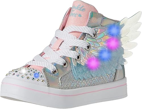 Skechers Tenis Twinkle Toes TWI-Lites 2.0 con alas de unicornio para niñas