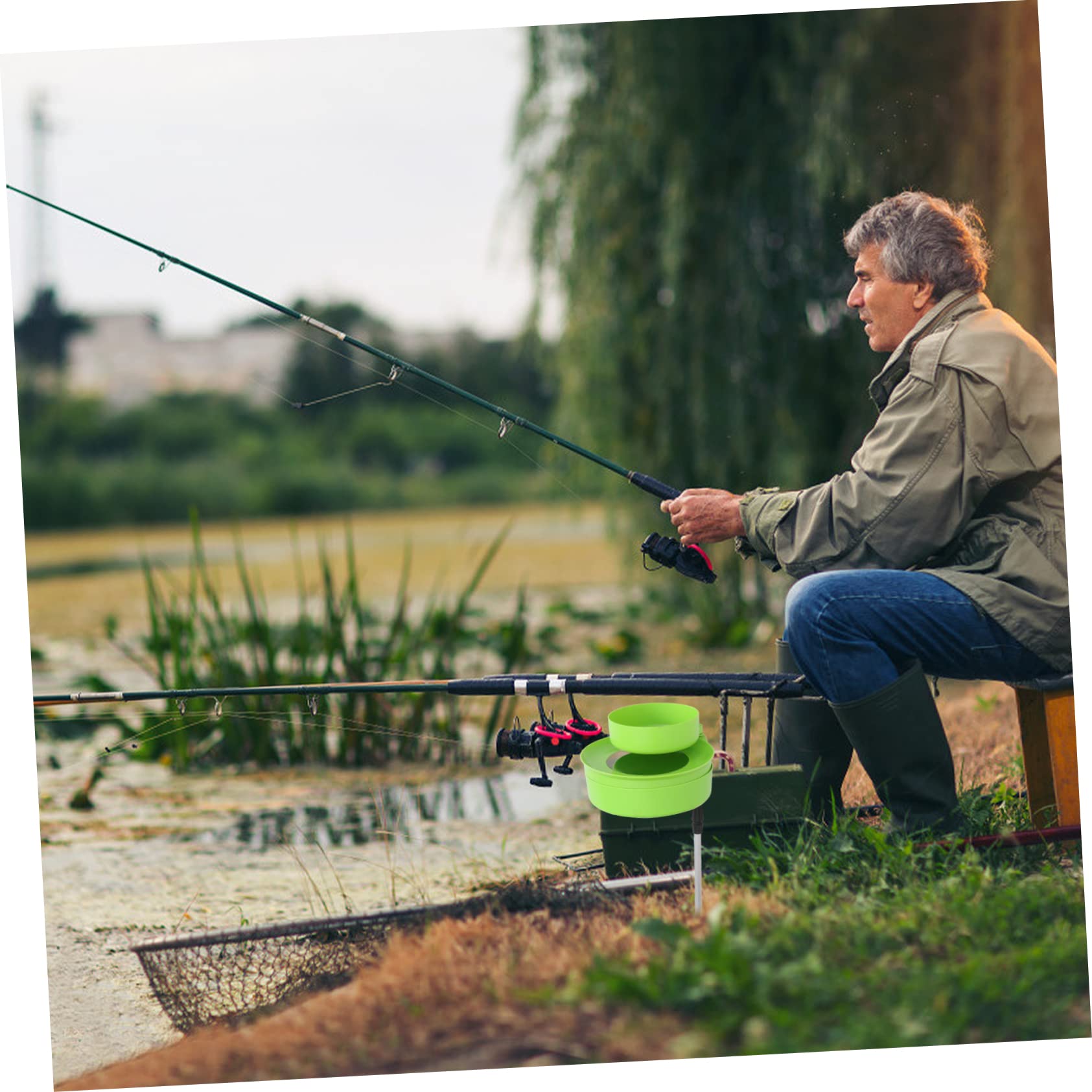 Scatola per Pesca Inserto di Terra, Plastica Resistente, Divisori per Organizzazione, Colori Vivaci, Compatta per Attrezzatura da Pesca e attività all'Aperto