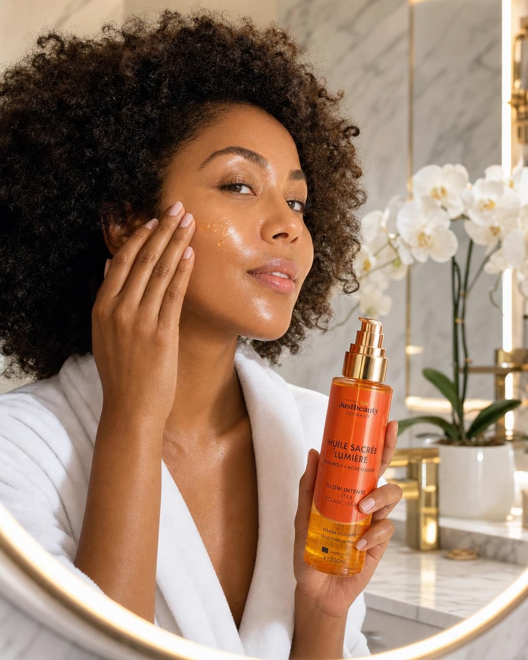 Huile Booster de Busserole - Glow Intense 200ml | Soin Éclaircissant Anti-Taches | Unifie le Teint & Illumine la Peau | Hydratation & Éclat Naturel